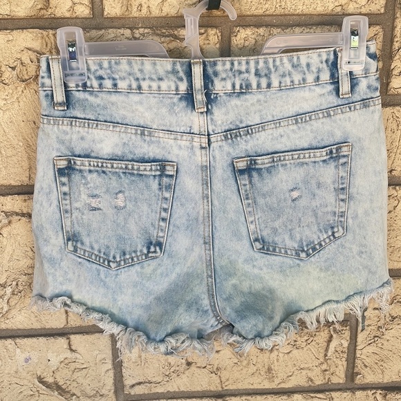 Ban jara Distressed denim Jean shorts size 28 Raw hem - Picture 5 of 7